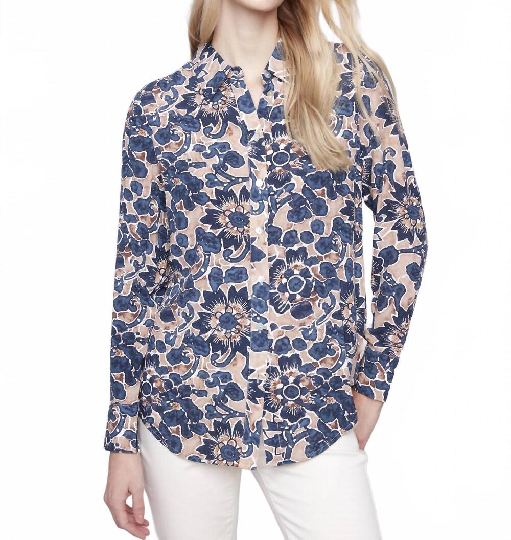 NEW CHARLIE B long sleeve button shirt in cavalo